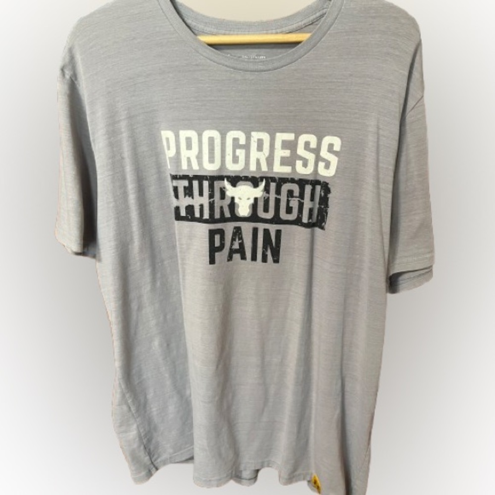 Under Armour Loose Men's 'Progress Through Pain' Heatgear T-Shirt Size 2XL